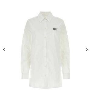 Miu Miu White Button-Up Blouse